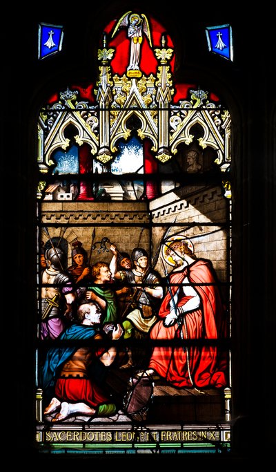 Saint-Pol de Léon (Finistère), Saint-Paul-Aurélienin katedraali / eteläisen ristikirkon ruusuikkuna (kuva) tekijältä Lucien-Leopold Lobin