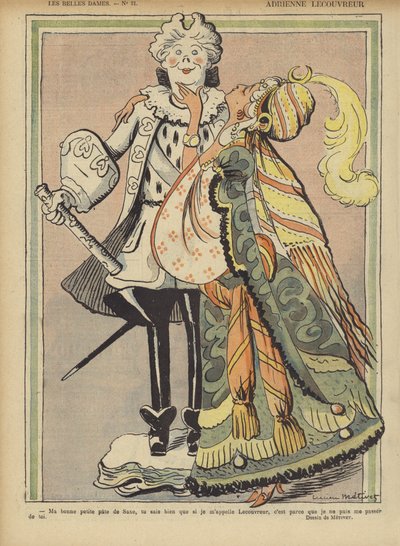Adrienne Lecouvreur, kuvitus Le Rirelle tekijältä Lucien Metivet