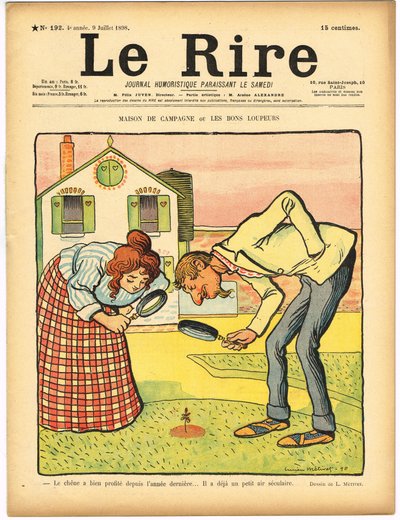 Kansi "Le Rire", satiirinen väreissä tekijältä Lucien Metivet