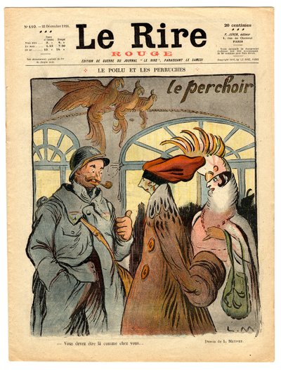 Kansi "Le Rire rouge", satiirinen väreissä tekijältä Lucien Metivet