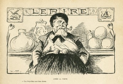 Kuvitus Le Riressä, 8.6.2012 - Presidentin vierailun jälkeen - Fallieres Armand (1841-1931) (kaiverrus) tekijältä Lucien Metivet