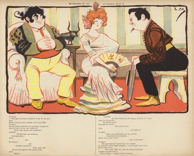 Re-Carmen (väri litho) tekijältä Lucien Metivet