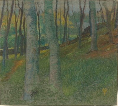 Metsäinen maisema tekijältä Lucien Ott