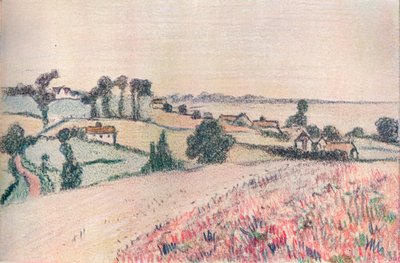 Lucien Pissarron piirroksesta värillisillä liiduilla, 1900-luku tekijältä Lucien Pissaro