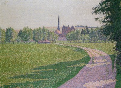 Eragnyn kirkko, 1886 tekijältä Lucien Pissarro
