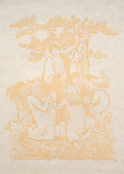 Kuva 25: La Ronde, 1893. tekijältä Lucien Pissarro