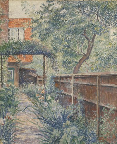 Oma studiopuutarha, 1938 tekijältä Lucien Pissarro