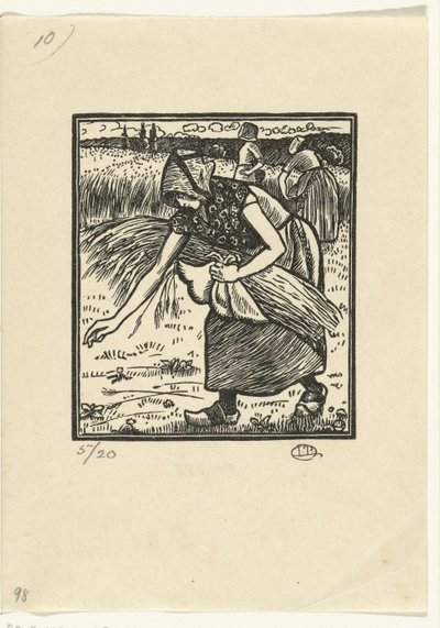 Ruth kerää korvia tekijältä Lucien Pissarro