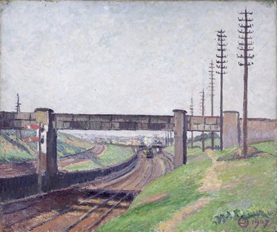 Wells Farm Railway Bridge, Acton tekijältä Lucien Pissarro