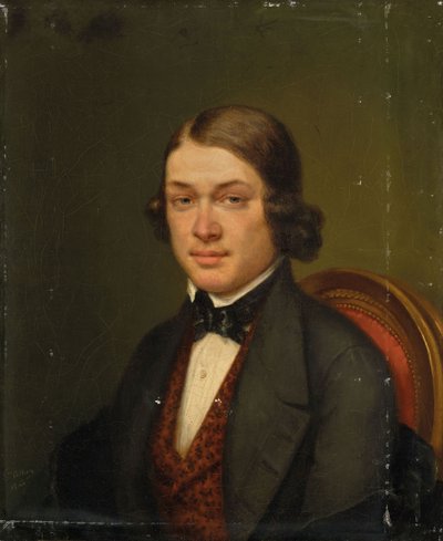 aMuotokuva säveltäjä Robert Schumannista 1810-1856, 1842. tekijältä Lucienne Collière