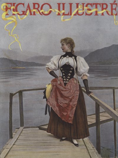 En Suisse (Sveitsissä). Le Figaro Illustre -lehden kansi, heinäkuu 1893. tekijältä Lucius Rossi