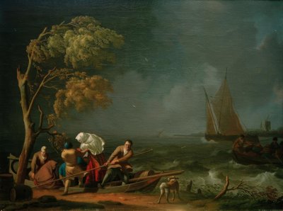 Die Fähre bei Sturm tekijältä Ludolf Backhuysen