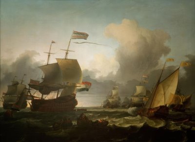 Korkeimman komennon luovutus amiraali Michiel de Ruyterille b tekijältä Ludolf Backhuysen