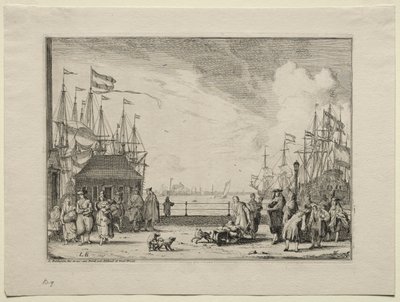 Amsterdamin satama, 1701. tekijältä Ludolf Backhuysen