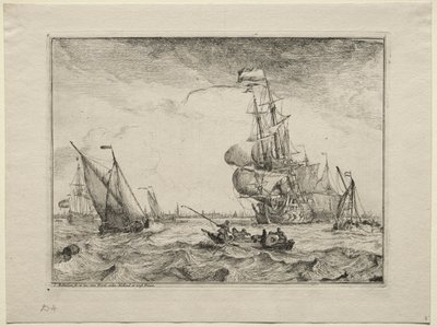 Alukset täydessä purjeessa, 1701. tekijältä Ludolf Backhuysen