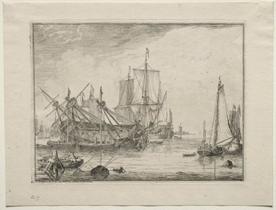 Laivat korjattavana, 1701. tekijältä Ludolf Backhuysen