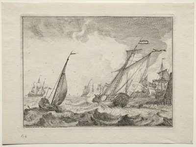 Laivat Galessa, 1701. tekijältä Ludolf Backhuysen