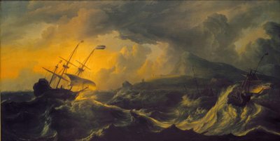 Sturm an einer Gebirgsküste tekijältä Ludolf Backhuysen
