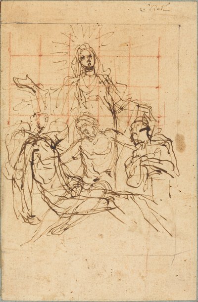 Pietà (recto) tekijältä Ludovico Cardi called Cigoli