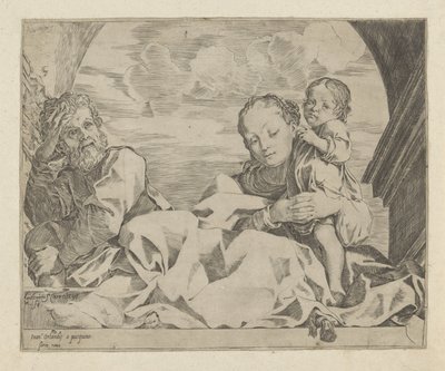 Pyhä perhe kaaren alla tekijältä Ludovico Carracci