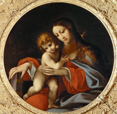 Madonna ja lapsi. Tondo, ... tekijältä Ludovico Carracci