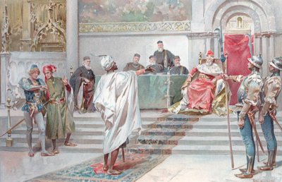 Kuvitus Shakespearen Othellolle (chromolitho) tekijältä Ludovico Marchetti