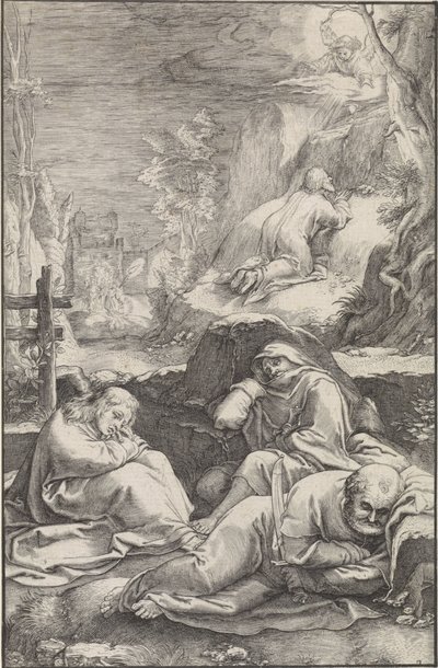 Kristus Getsemanen puutarhassa The Passion (sarjan nimi) tekijältä Ludovicus Siceram