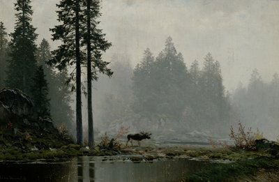 Syksy sumu (öljy kankaalle) tekijältä Ludvig Skramstad