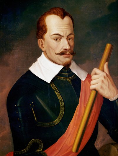 Albrecht Wallenstein, Friedlandin herttua, keisarillinen kenttämarsalkka kolmikymmenvuotisen sodan aikana, jonka omat upseerit murhasivat 1634 Egerissä ... (maalaus kankaalle) tekijältä Ludwig Ferdinand Schnorr von Carolsfeld