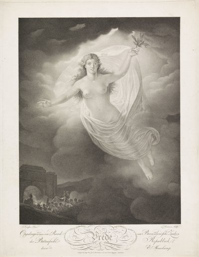 Allegoria Amiensin rauhasta, 1802 Rauha (otsikko esineessä) tekijältä Ludwig Gottlieb Portman