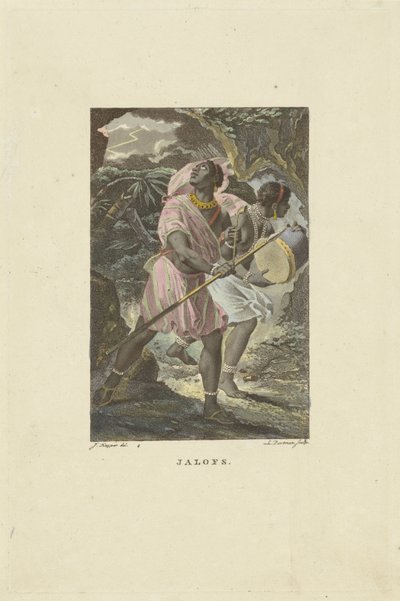 Länsi-Afrikan asukkaat Jalofs (otsikko esineessä) tekijältä Ludwig Gottlieb Portman