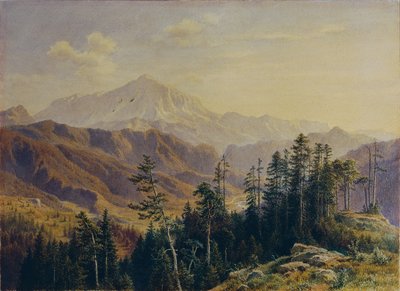 Schneeberg Ala-Itävallassa Gutensteinista nähtynä tekijältä Ludwig Halauska