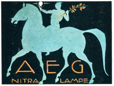 AEG / NITRA LAMPPU tekijältä Ludwig Hohlwein