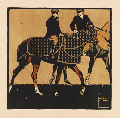Portfolio Turfista. Kaksitoista hevoskilpailukuvaa, 1909. tekijältä Ludwig Hohlwein