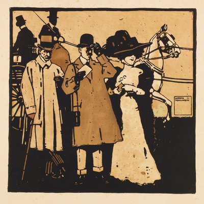 Portfolio Turfista. Kaksitoista hevoskilpailukuvaa, 1909. tekijältä Ludwig Hohlwein