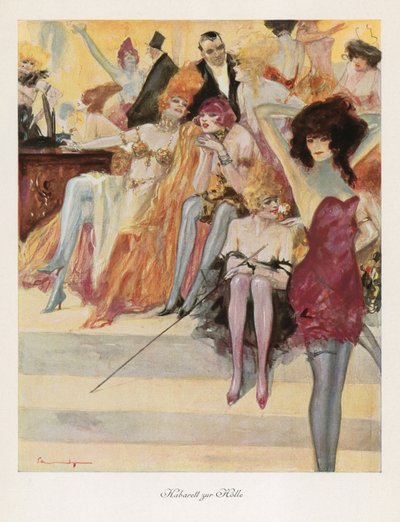 Cabaret in Hell (väri litho) tekijältä Ludwig Lutz Ehrenberger