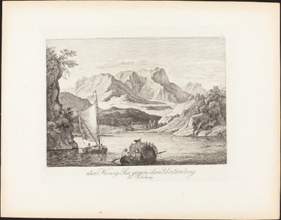 König-See kohti Untersbergiä lähellä Salzburgia tekijältä Ludwig Richter