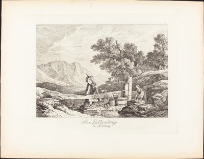 Lattenberg lähellä Salzburgia tekijältä Ludwig Richter