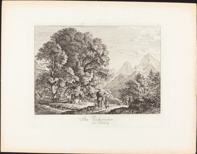 Watzmann lähellä Salzburgia tekijältä Ludwig Richter