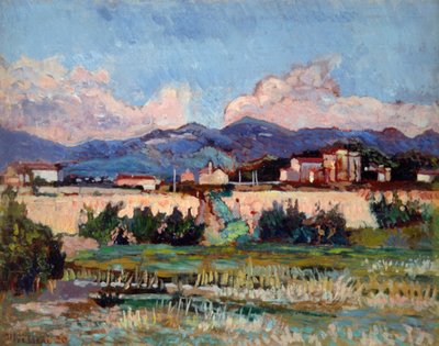 Talot ja puutarhat Ardenzassa, kirjoittanut Ulvi Liegi (1858-1939), öljy levylle, 27x34 cm tekijältä Luigi Levi