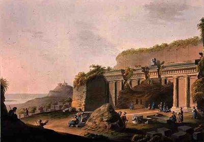 A Grotto Cut in the Rock, Near Lind Rodoksella, Robert Bowyerin (1758-1834) julkaisija 