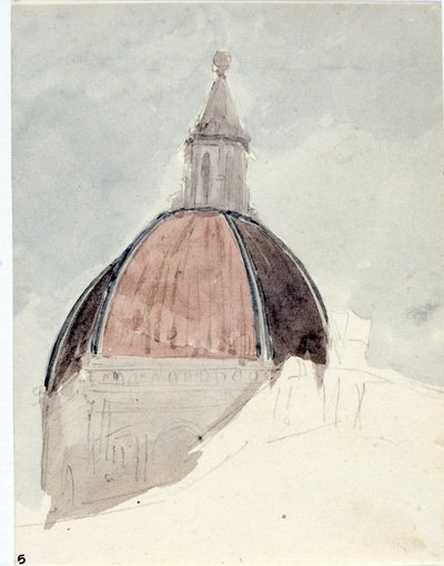 Santa Maria del Fioren kirkon kupoli, Firenze (akvarelli tekijältä Luigi Garibbo