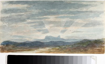 Maisema, valotehosteet (akvarelli, ennen vuotta 1825) tekijältä Luigi Garibbo