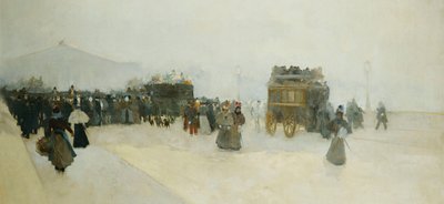 Place de la Concorde ja Palais Bourbon, tekijältä Luigi Loir