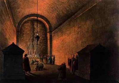 Golgata-vuoren kappeli, Jerusalemissa, kohdasta "Näkymät ottomaanien dominioissa" tekijältä Luigi Mayer