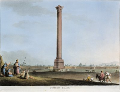Egypti, Aleksandria, Pompeius pilari, Luigi Mayer tekijältä Luigi Mayer