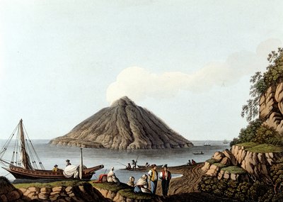 Strombolin saari - "" Näkymät ottomaanien valtakunnassa, Euroopassa, Aasiassa ja joillakin Välimeren saarilla", kirjoittanut Luigi Mayer, Lontoo tekijältä Luigi Mayer