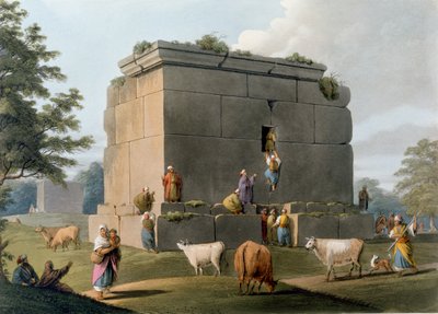 Monumentti Tripolin ja Tortosan välillä, kaiverrus William Watts (1752-1851), 1806 tekijältä Luigi Mayer