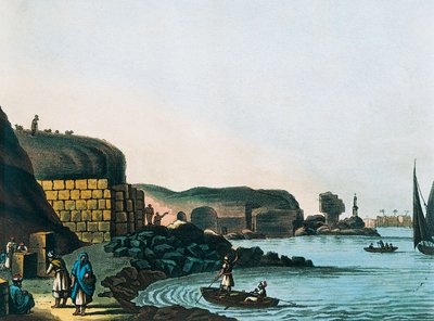 Aleksandrian Ptolemaioksen kirjaston rauniot, kirjoittanut Luigi Mayer tekijältä Luigi Mayer