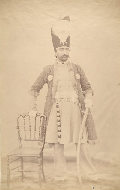 Nasiruddin Shah, ca. 1852-55. acabar tekijältä Luigi Pesce
